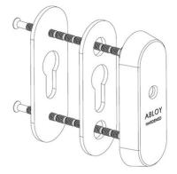 Защитная скобянка для DIN-цилиндра ABLOY CH102, CR Хром блестящий