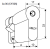 Цилиндр ABLOY DIN CY326U односторонний (ключ Novel)